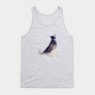 Husky Dog Illustration Tank Top